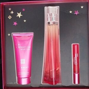 Givenchy Black Box with Pink and Gold Stars Made In FRANCE